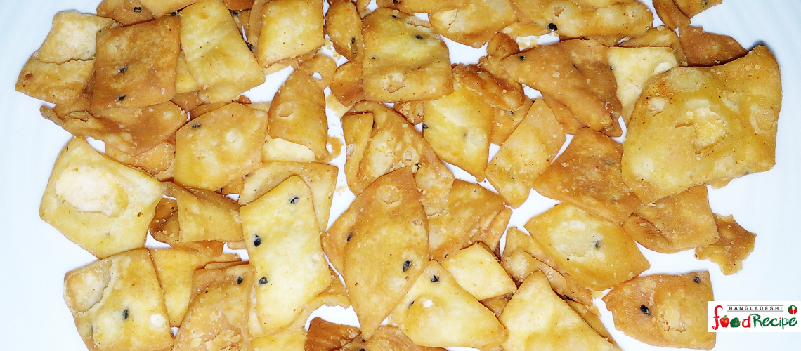 salted rough crackers jhura nimki recipe